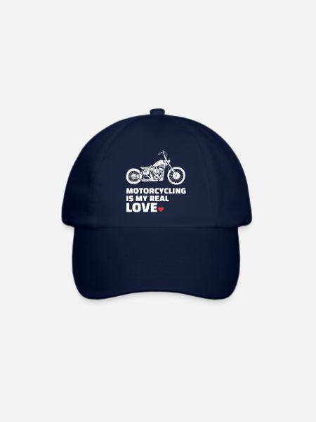 Ich Liebe Motorradfahren - Baseballkappe - Blau/Blau