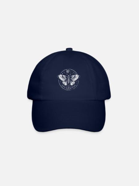 Mystische Motte, Falter mit magischen Details - Baseballkappe - Blau/Blau