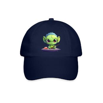alien grün außerirdisch suschi stäbchen japan - Baseballkappe - Blau/Blau - Vorne