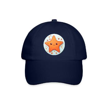 Kawaii Seestern - Niedliches Tierdesign - Baseballkappe - Blau/Blau - Vorne