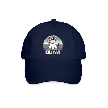 Elina Einhorn Name - Baseballkappe - Blau/Blau - Vorne