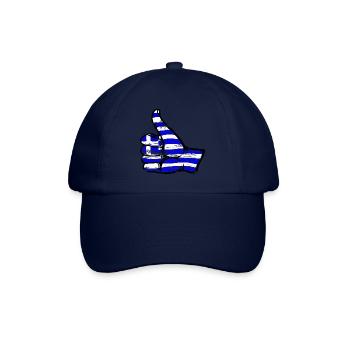 Griechenland Flagge alles klar Symbol - Baseballkappe - Blau/Blau - Vorne