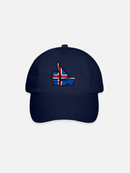 Island Flagge alles klar Symbol used - Baseballkappe - Blau/Blau