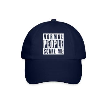 Normale Menschen machen mir Angst - Psych Design - Baseballkappe - Blau/Blau - Vorne
