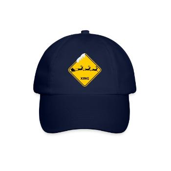 Wildwechsel "Weihnachtsmann m. Schlitten" / Schnee - Baseballkappe - Blau/Blau - Vorne