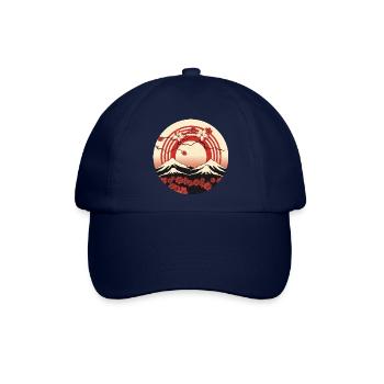 Kyoto Berge: Kirschblüten und Flagge - Baseballkappe - Blau/Blau - Vorne