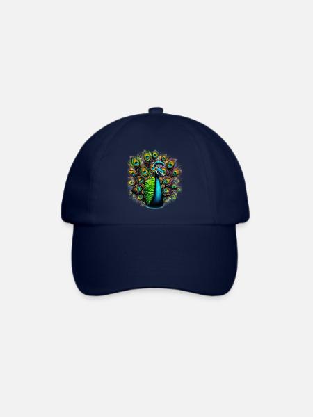 Pfau - Baseballkappe - Blau/Blau