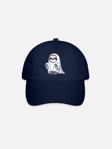 Süßes Halloween Faultier Geist Cartoon Gespenst - Baseballkappe - Blau/Blau