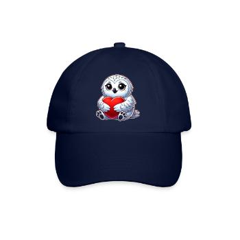 Herzige Schneeeule verliebt Valentinstag - Baseballkappe - Blau/Blau - Vorne