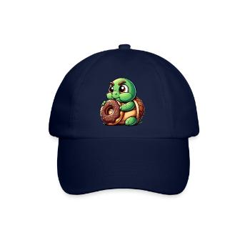 Süße Schildkröte Donut Cartoon Lustig Dick - Baseballkappe - Blau/Blau - Vorne