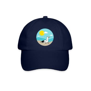 Möwe am Meer - Baseballkappe - Blau/Blau - Vorne