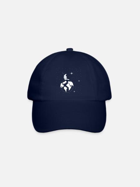 Astronaut schaut in die Sterne - Baseballkappe - Blau/Blau
