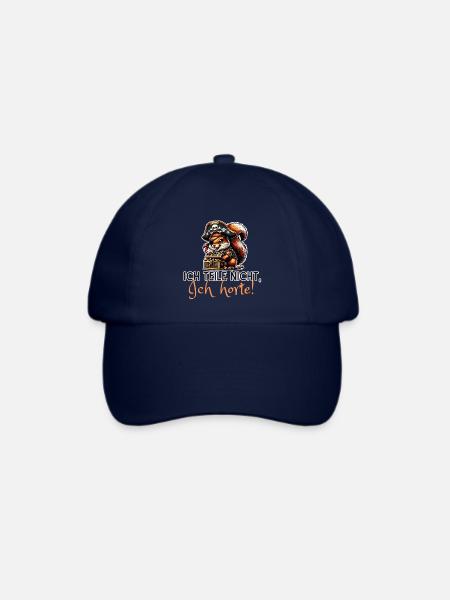 Eichhörnchen Pirat witziger Spruch - Baseballkappe - Blau/Blau