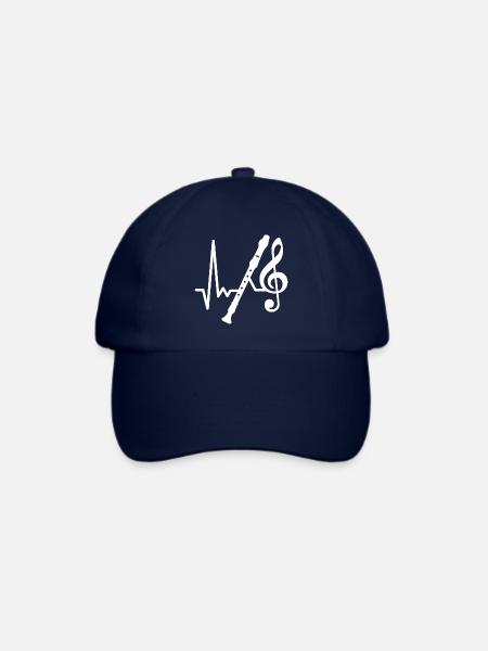 Flöte Herzschlag - Ich liebe Flöte spielen - Baseballkappe - Blau/Blau