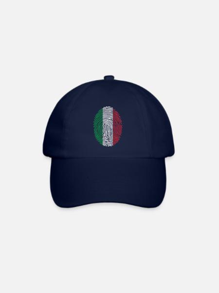 Italien in meiner DNA mit italienischer Flagge - Baseballkappe - Blau/Blau