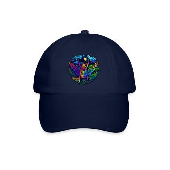 Mystischer Kaefer T-Shirt – Spirit Animal, Mond - Baseballkappe - Blau/Blau - Vorne