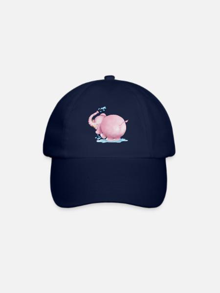 Rosa Elefant - Baseballkappe - Blau/Blau