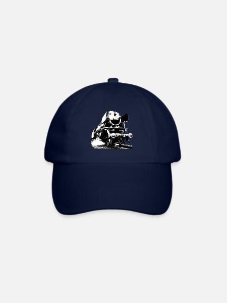 Dampflokomotive - Baseballkappe - Blau/Blau