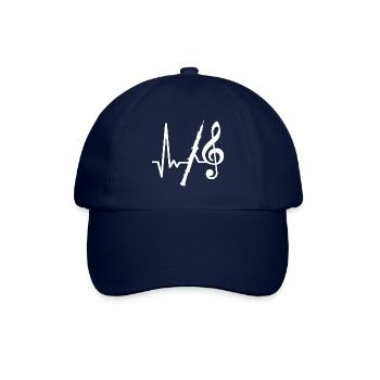 Ich liebe meine Oboe - Herzschlag Oboe - Musik - Baseballkappe - Blau/Blau - Vorne