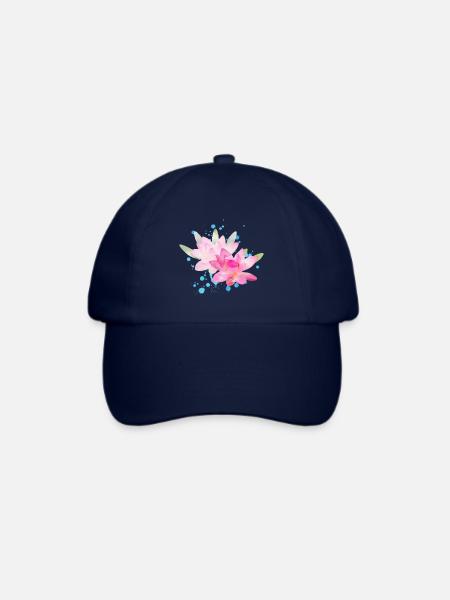 Yoga Lotos Flowers - Baseballkappe - Blau/Blau