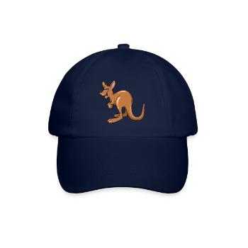 Süßes Känguru Beuteltier Cartoon Australien - Baseballkappe - Blau/Blau - Vorne