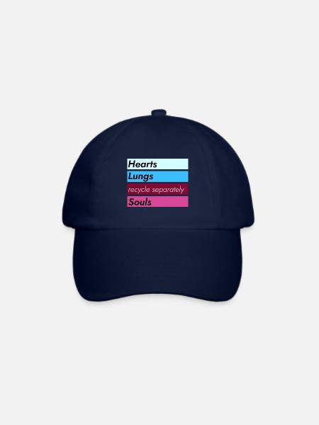 Hearts Lungs Souls - Recycle Separately - Baseballkappe - Blau/Blau