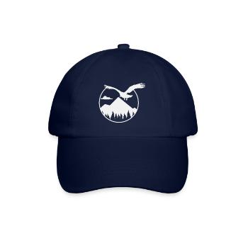 Adler und Berge - Eagle and Mountain - Baseballkappe - Blau/Blau - Vorne