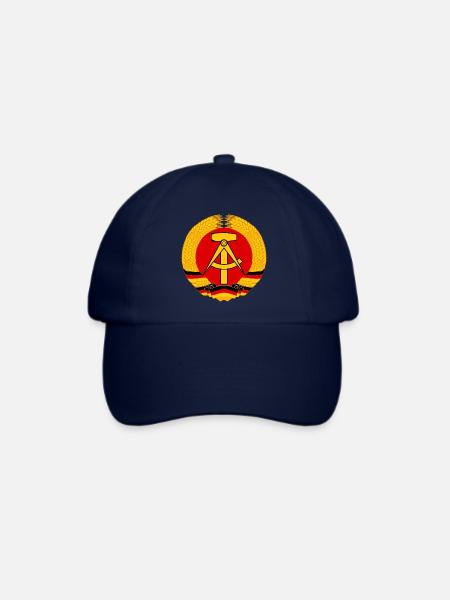 DDR Logo Wappen Ährenkranz Hammer und Sichel - Baseballkappe - Blau/Blau