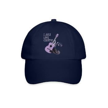 Country Music Spruch, Country Gitarre - Baseballkappe - Blau/Blau - Vorne