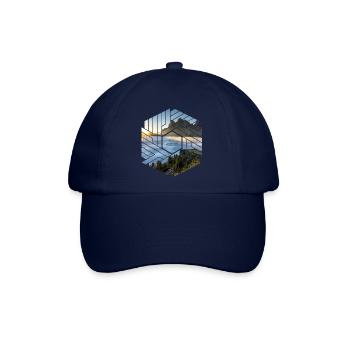 Dolomiten Berglandschaft Grafikdesign - Baseballkappe - Blau/Blau - Vorne