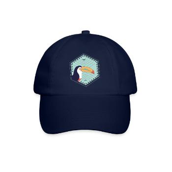 Bunter Tukan - türkis - Baseballkappe - Blau/Blau - Vorne