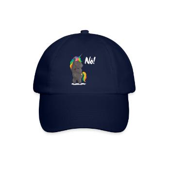 Verärgerter Regenbogen-Pony mit Witz - Baseballkappe - Blau/Blau - Vorne