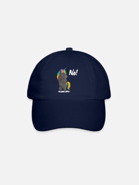 Verärgerter Regenbogen-Pony mit Witz - Baseballkappe - Blau/Blau