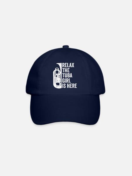Tuba Mädchen Tubist Blasmusik - Baseballkappe - Blau/Blau