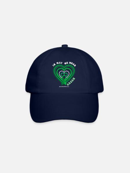 im Mai tragen wir Grün, um die psychische Gesundheit zu unterstützen - Baseballkappe - Blau/Blau