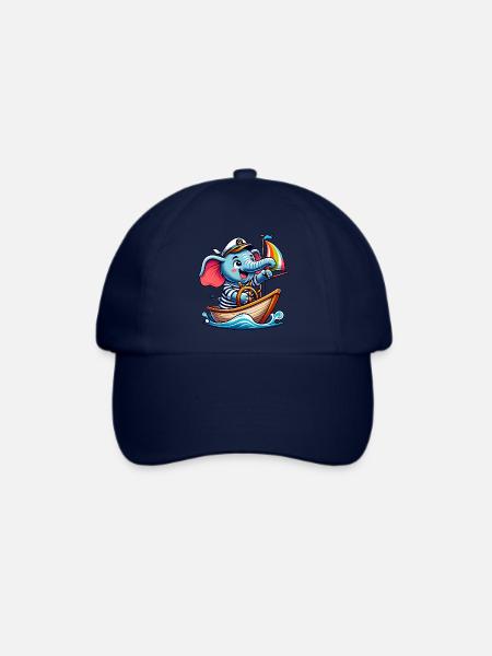Elefant Segler Segelboot Erfolg - Baseballkappe - Blau/Blau
