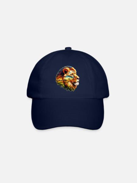 Löwe - Baseballkappe - Blau/Blau