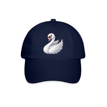 Weißer Schwan als himmlischer Engel - Baseballkappe - Blau/Blau - Vorne