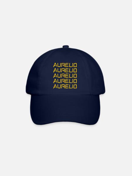 Geschenk für Aurelio - Baseballkappe - Blau/Blau