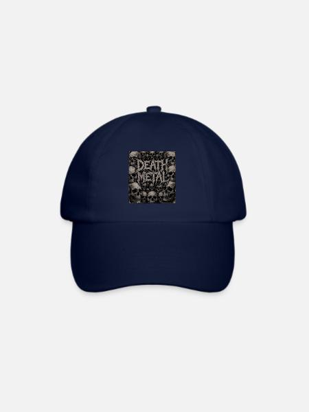 Death Metal Schädel - Baseballkappe - Blau/Blau