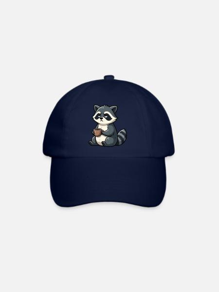 Waschbär Waschbären Waldtier lustiger Waschbär - Baseballkappe - Blau/Blau