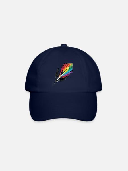 Bunter Vogel Schwalbe - Baseballkappe - Blau/Blau