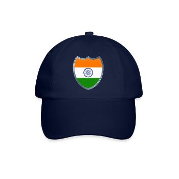 India (Indien_Wappen) - Baseballkappe - Blau/Blau - Vorne
