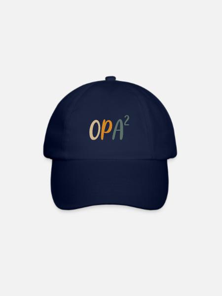 Opa hoch 2 Zweifacher zwei 2 Enkelkindern - Baseballkappe - Blau/Blau