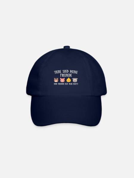 Tiere sind meine freunde Vegan Geschenk Plant - Baseballkappe - Blau/Blau