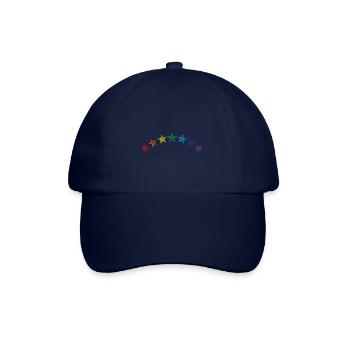Sterne Regenbogen scribble - Baseballkappe - Blau/Blau - Vorne