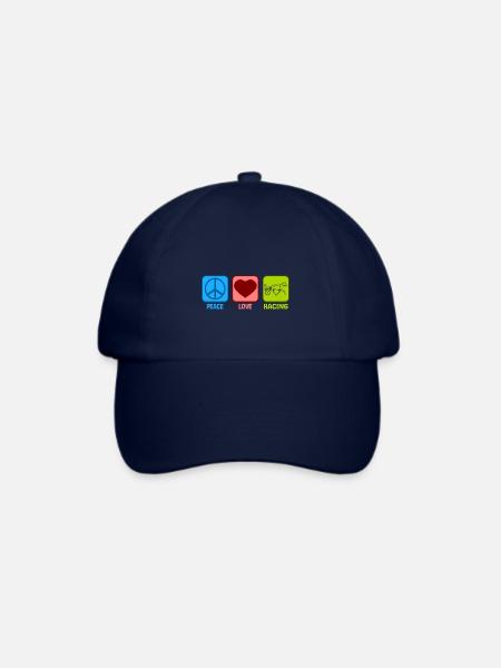 Trabrennen Peace Love - Baseballkappe - Blau/Blau