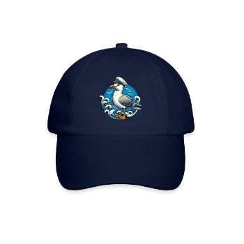 MÖWE KAPITÄN MÜTZE MEER WELLEN MARITIM BLAU ANKER - Baseballkappe - Blau/Blau - Vorne