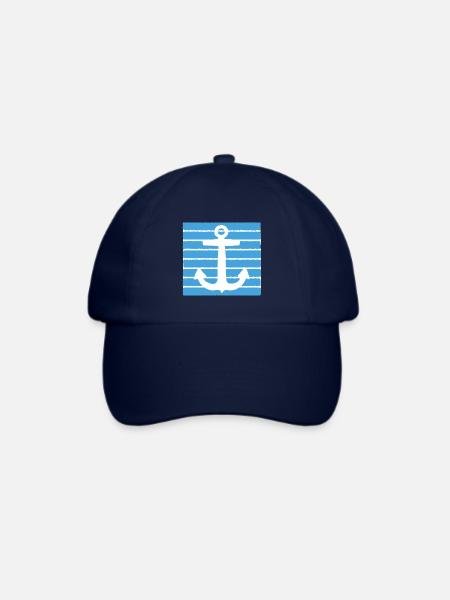 Maritim - Anker - Baseballkappe - Blau/Blau