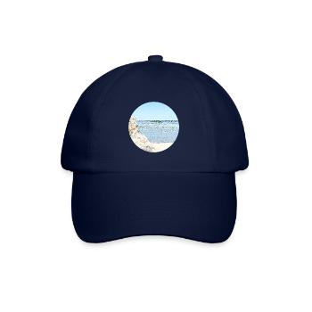 Die Bucht und ihre Insel in der Normandie - Baseballkappe - Blau/Blau - Vorne